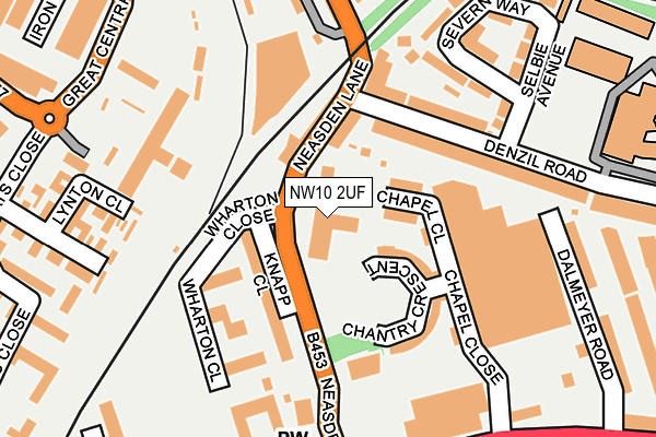 NW10 2UF map - OS OpenMap – Local (Ordnance Survey) NW10 2UF map - OS OpenMap – Local (Ordnance Survey)