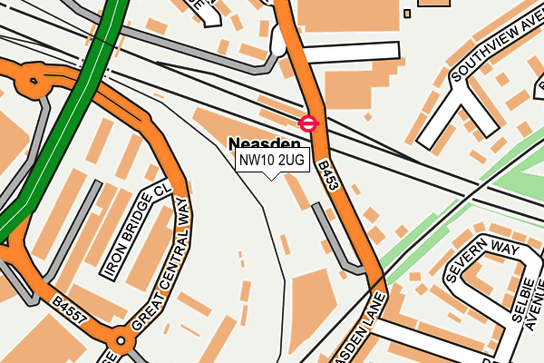 NW10 2UG map - OS OpenMap – Local (Ordnance Survey) NW10 2UG map - OS OpenMap – Local (Ordnance Survey)