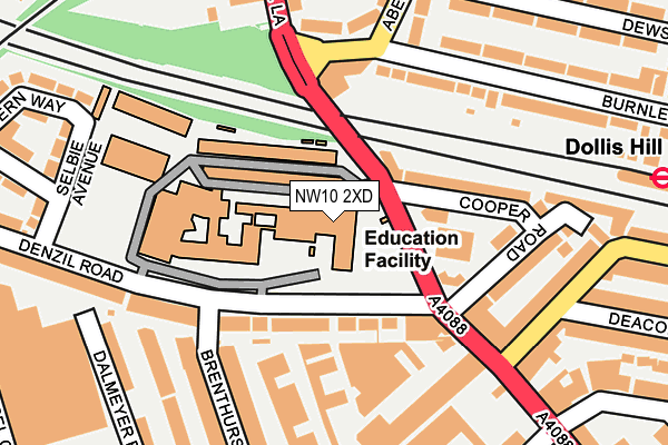 NW10 2XD map - OS OpenMap – Local (Ordnance Survey) NW10 2XD map - OS OpenMap – Local (Ordnance Survey)