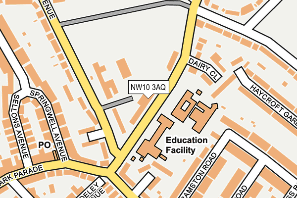 NW10 3AQ map - OS OpenMap – Local (Ordnance Survey) NW10 3AQ map - OS OpenMap – Local (Ordnance Survey)