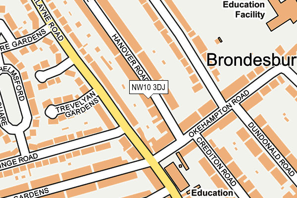 NW10 3DJ map - OS OpenMap – Local (Ordnance Survey) NW10 3DJ map - OS OpenMap – Local (Ordnance Survey)