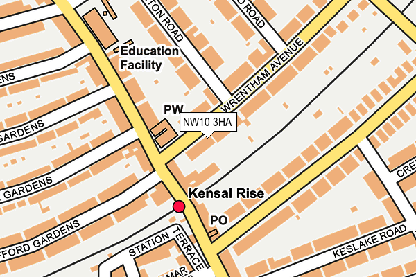 NW10 3HA map - OS OpenMap – Local (Ordnance Survey) NW10 3HA map - OS OpenMap – Local (Ordnance Survey)