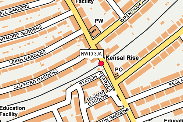 NW10 3JA map - OS OpenMap – Local (Ordnance Survey) NW10 3JA map - OS OpenMap – Local (Ordnance Survey)