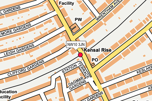 NW10 3JN map - OS OpenMap – Local (Ordnance Survey) NW10 3JN map - OS OpenMap – Local (Ordnance Survey)