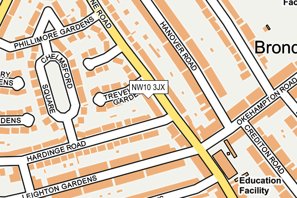 NW10 3JX map - OS OpenMap – Local (Ordnance Survey)