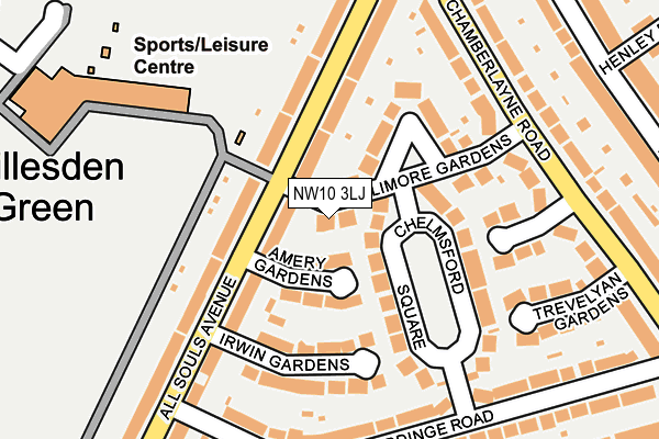 NW10 3LJ map - OS OpenMap – Local (Ordnance Survey) NW10 3LJ map - OS OpenMap – Local (Ordnance Survey)