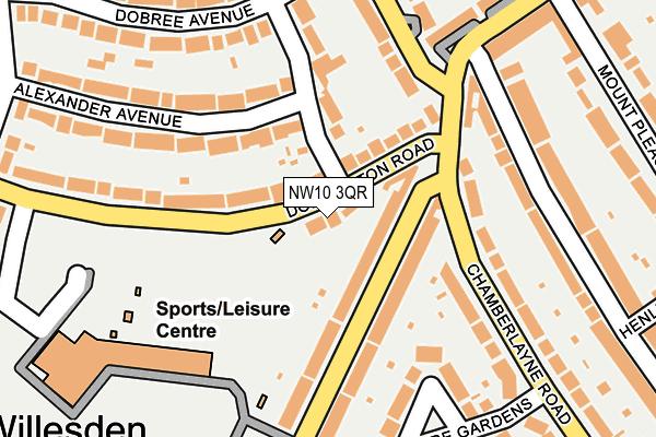 NW10 3QR map - OS OpenMap – Local (Ordnance Survey) NW10 3QR map - OS OpenMap – Local (Ordnance Survey)