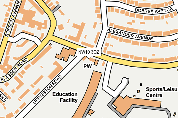 NW10 3QZ map - OS OpenMap – Local (Ordnance Survey)