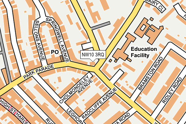 NW10 3RQ map - OS OpenMap – Local (Ordnance Survey) NW10 3RQ map - OS OpenMap – Local (Ordnance Survey)
