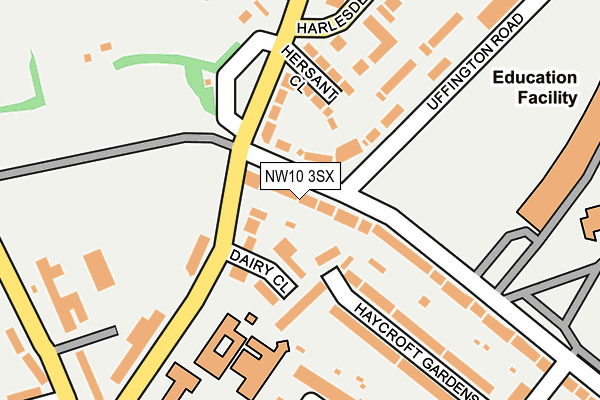 NW10 3SX map - OS OpenMap – Local (Ordnance Survey) NW10 3SX map - OS OpenMap – Local (Ordnance Survey)