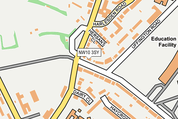 NW10 3SY map - OS OpenMap – Local (Ordnance Survey)