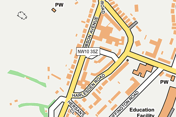 NW10 3SZ map - OS OpenMap – Local (Ordnance Survey) NW10 3SZ map - OS OpenMap – Local (Ordnance Survey)