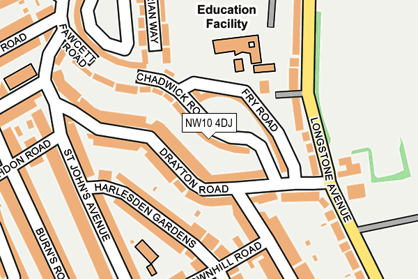 NW10 4DJ map - OS OpenMap – Local (Ordnance Survey)