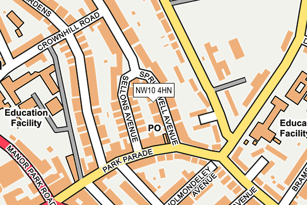 NW10 4HN map - OS OpenMap – Local (Ordnance Survey) NW10 4HN map - OS OpenMap – Local (Ordnance Survey)