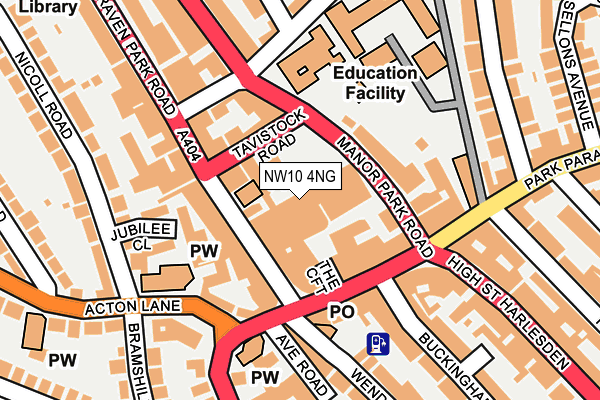NW10 4NG map - OS OpenMap – Local (Ordnance Survey)