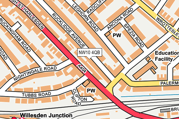 NW10 4QB map - OS OpenMap – Local (Ordnance Survey)