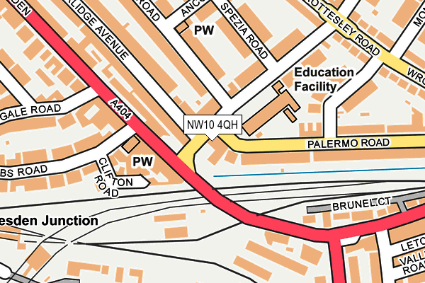 NW10 4QH map - OS OpenMap – Local (Ordnance Survey) NW10 4QH map - OS OpenMap – Local (Ordnance Survey)