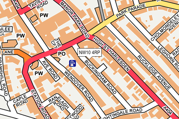 NW10 4RP map - OS OpenMap – Local (Ordnance Survey) NW10 4RP map - OS OpenMap – Local (Ordnance Survey)