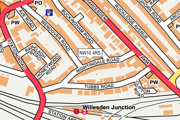 NW10 4RS map - OS OpenMap – Local (Ordnance Survey) NW10 4RS map - OS OpenMap – Local (Ordnance Survey)