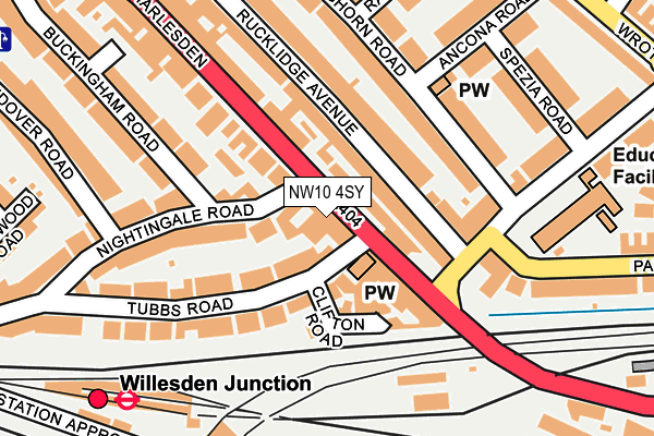 NW10 4SY map - OS OpenMap – Local (Ordnance Survey) NW10 4SY map - OS OpenMap – Local (Ordnance Survey)