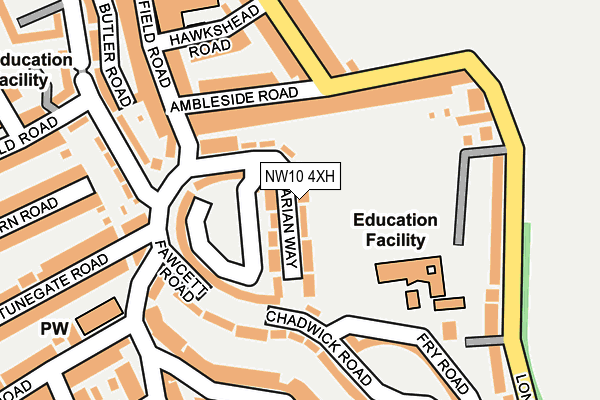NW10 4XH map - OS OpenMap – Local (Ordnance Survey)
