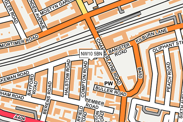 NW10 5BN map - OS OpenMap – Local (Ordnance Survey) NW10 5BN map - OS OpenMap – Local (Ordnance Survey)