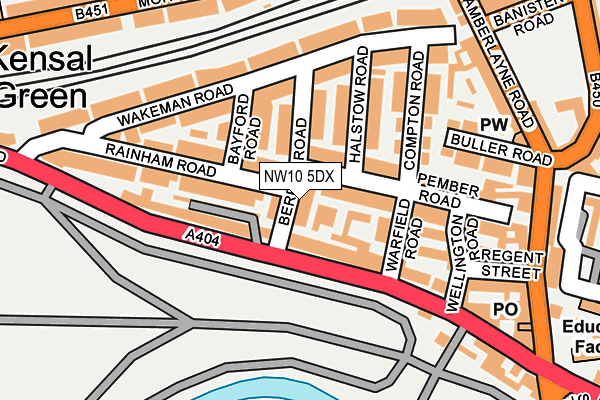 NW10 5DX map - OS OpenMap – Local (Ordnance Survey) NW10 5DX map - OS OpenMap – Local (Ordnance Survey)
