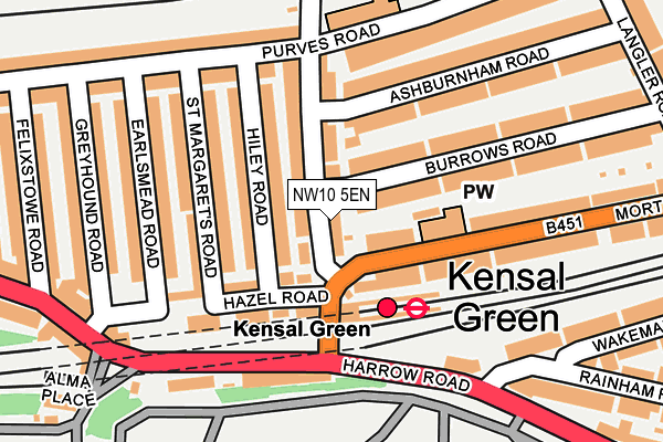 NW10 5EN map - OS OpenMap – Local (Ordnance Survey) NW10 5EN map - OS OpenMap – Local (Ordnance Survey)