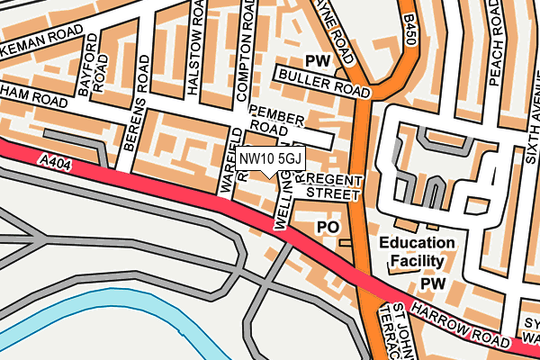 NW10 5GJ map - OS OpenMap – Local (Ordnance Survey) NW10 5GJ map - OS OpenMap – Local (Ordnance Survey)