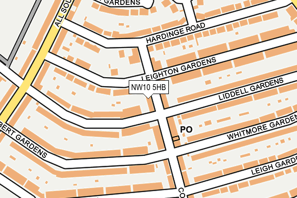 NW10 5HB map - OS OpenMap – Local (Ordnance Survey) NW10 5HB map - OS OpenMap – Local (Ordnance Survey)