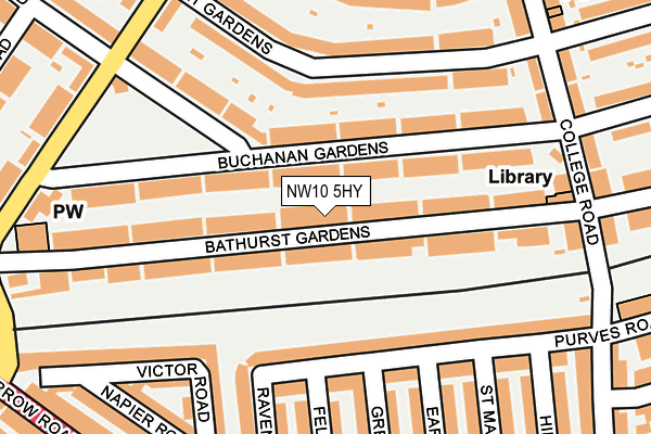 NW10 5HY map - OS OpenMap – Local (Ordnance Survey) NW10 5HY map - OS OpenMap – Local (Ordnance Survey)