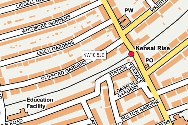 NW10 5JE map - OS OpenMap – Local (Ordnance Survey) NW10 5JE map - OS OpenMap – Local (Ordnance Survey)