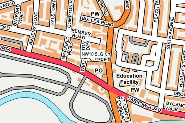 NW10 5LG map - OS OpenMap – Local (Ordnance Survey) NW10 5LG map - OS OpenMap – Local (Ordnance Survey)