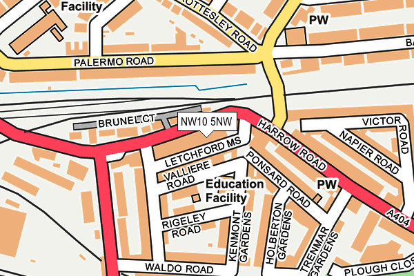 NW10 5NW map - OS OpenMap – Local (Ordnance Survey) NW10 5NW map - OS OpenMap – Local (Ordnance Survey)