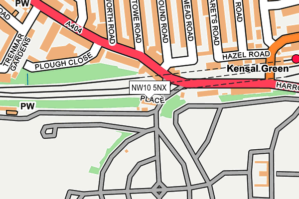 NW10 5NX map - OS OpenMap – Local (Ordnance Survey)