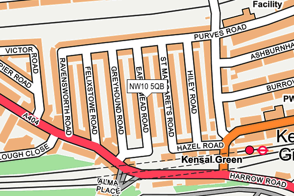 NW10 5QB map - OS OpenMap – Local (Ordnance Survey) NW10 5QB map - OS OpenMap – Local (Ordnance Survey)