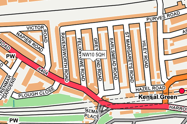 NW10 5QH map - OS OpenMap – Local (Ordnance Survey) NW10 5QH map - OS OpenMap – Local (Ordnance Survey)