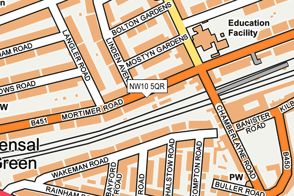 NW10 5QR map - OS OpenMap – Local (Ordnance Survey) NW10 5QR map - OS OpenMap – Local (Ordnance Survey)