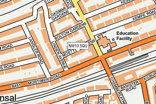 NW10 5QU map - OS OpenMap – Local (Ordnance Survey)