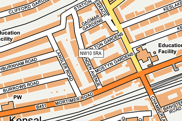 NW10 5RA map - OS OpenMap – Local (Ordnance Survey) NW10 5RA map - OS OpenMap – Local (Ordnance Survey)