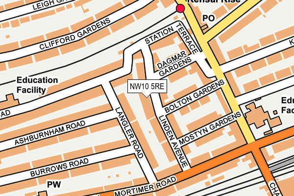 NW10 5RE map - OS OpenMap – Local (Ordnance Survey) NW10 5RE map - OS OpenMap – Local (Ordnance Survey)