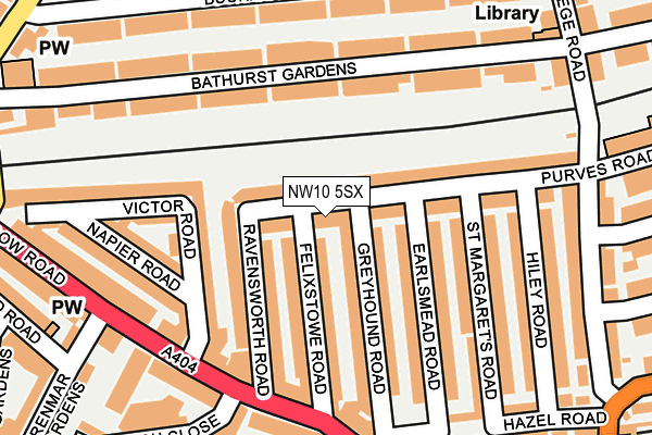 NW10 5SX map - OS OpenMap – Local (Ordnance Survey) NW10 5SX map - OS OpenMap – Local (Ordnance Survey)