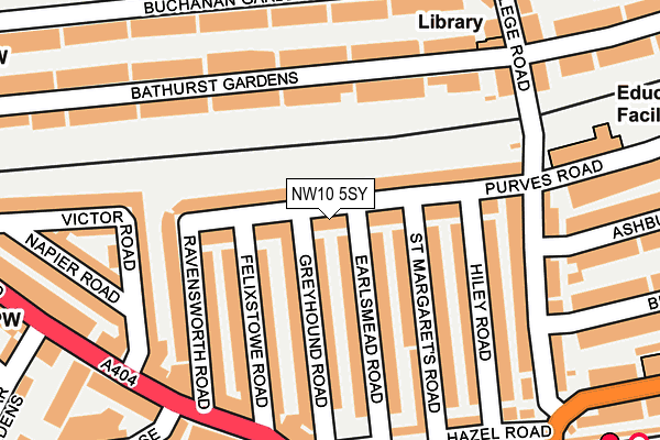 NW10 5SY map - OS OpenMap – Local (Ordnance Survey) NW10 5SY map - OS OpenMap – Local (Ordnance Survey)