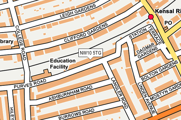 NW10 5TG map - OS OpenMap – Local (Ordnance Survey) NW10 5TG map - OS OpenMap – Local (Ordnance Survey)