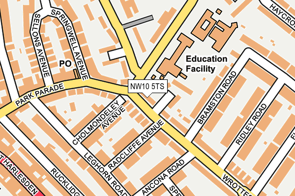 NW10 5TS map - OS OpenMap – Local (Ordnance Survey) NW10 5TS map - OS OpenMap – Local (Ordnance Survey)