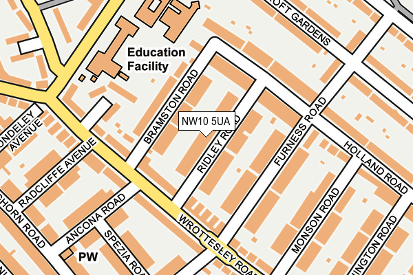 NW10 5UA map - OS OpenMap – Local (Ordnance Survey) NW10 5UA map - OS OpenMap – Local (Ordnance Survey)