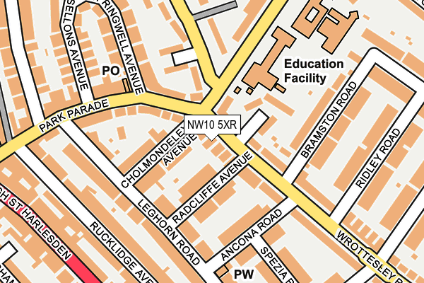 NW10 5XR map - OS OpenMap – Local (Ordnance Survey) NW10 5XR map - OS OpenMap – Local (Ordnance Survey)