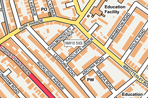 NW10 5XS map - OS OpenMap – Local (Ordnance Survey) NW10 5XS map - OS OpenMap – Local (Ordnance Survey)