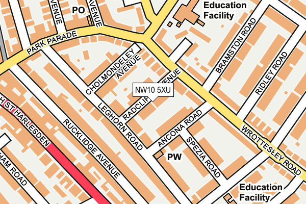 NW10 5XU map - OS OpenMap – Local (Ordnance Survey) NW10 5XU map - OS OpenMap – Local (Ordnance Survey)