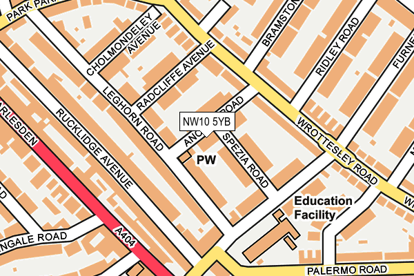 NW10 5YB map - OS OpenMap – Local (Ordnance Survey) NW10 5YB map - OS OpenMap – Local (Ordnance Survey)